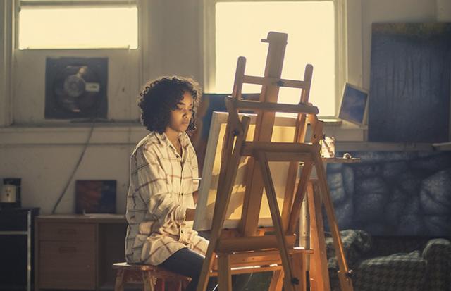 1-暗い絵の夢は後ろ向きになっている夢